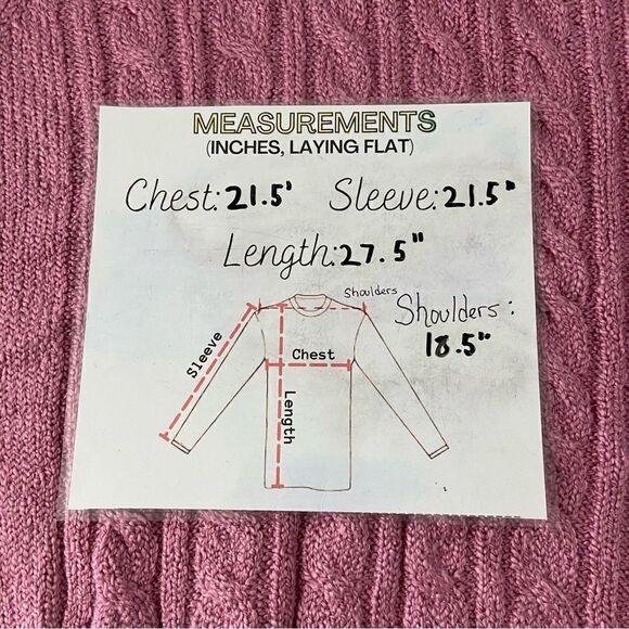 Pink Cable Knit Mock Neck Sweater CoastalGrandma Cottagecore Soft Girl Y2K Large - Picture 5 of 11